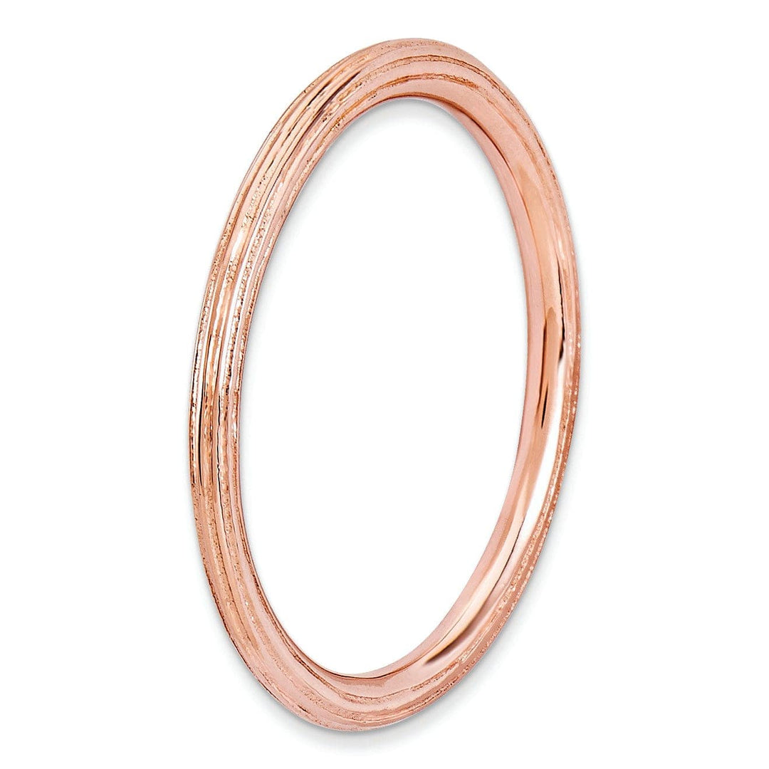 Stackable Expressions Pin Sterling Silver Pink-Plated Step-Down Ring