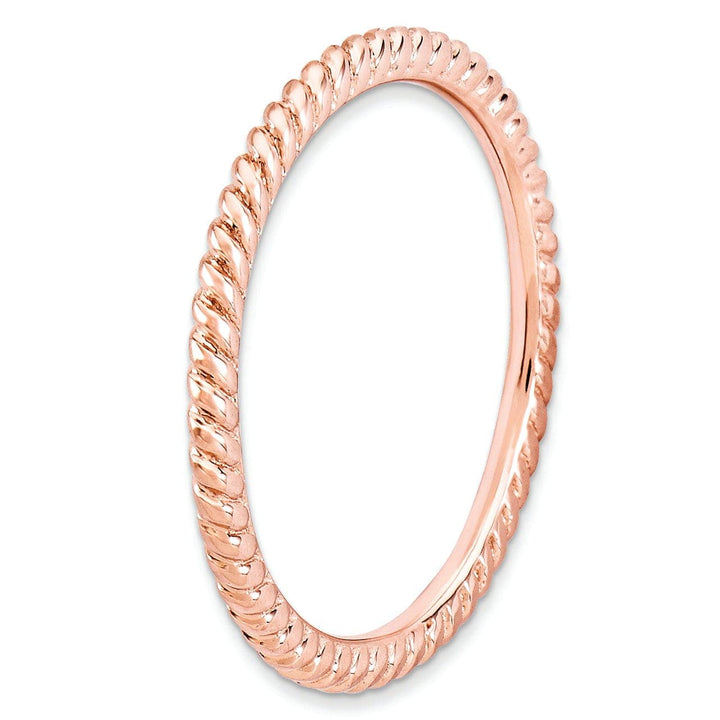 Stackable Expressions Pin Sterling Silver Pink-Plated Twisted Ring