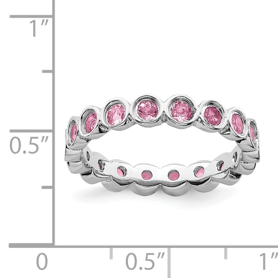Stackable Expressions Pin Sterling Silver Pink Tourmaline Ring