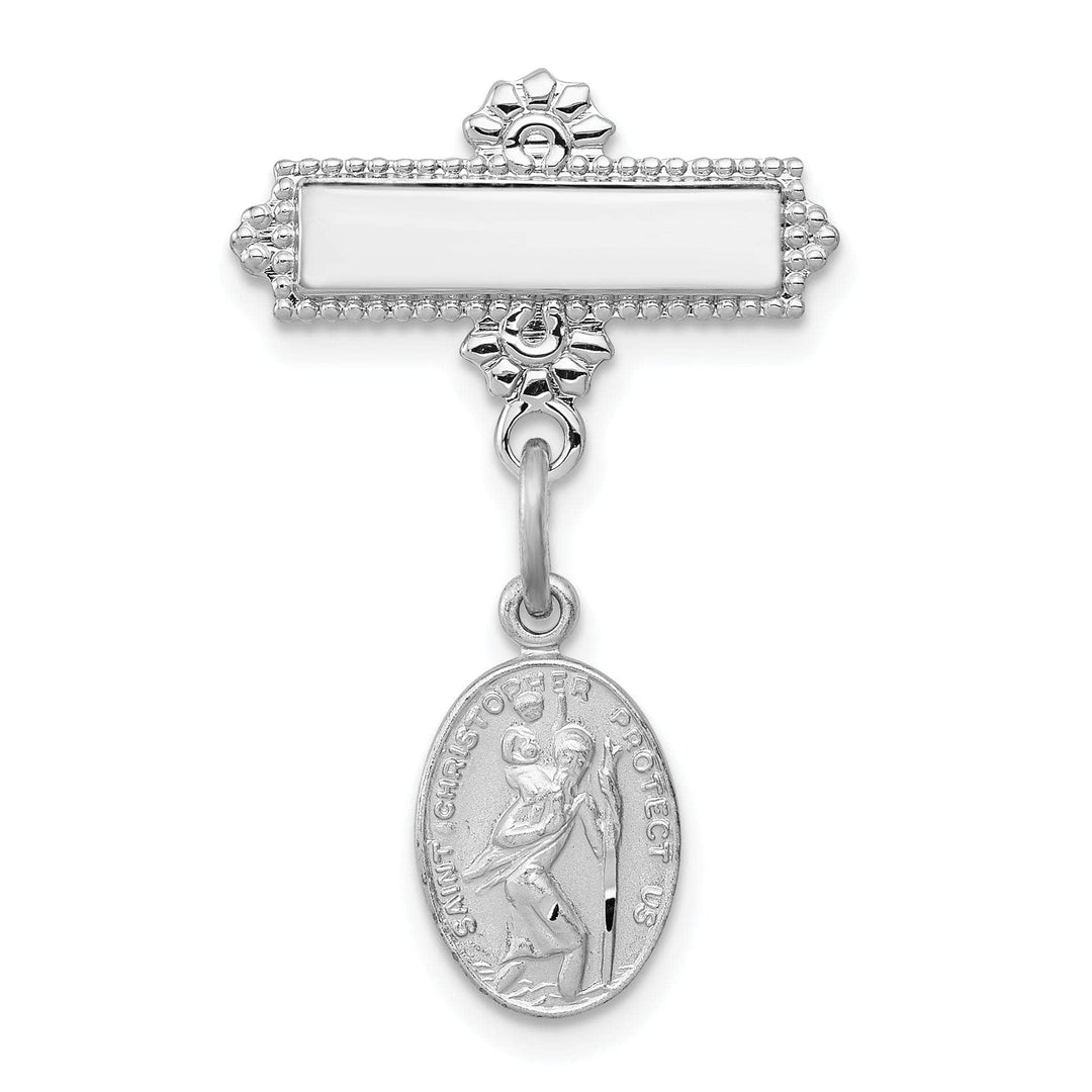 Lovely Rita's Pin Sterling Silver Saint Christopher Medal Pin