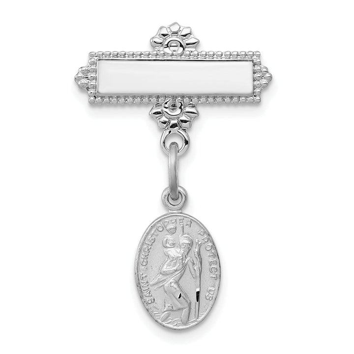 Lovely Rita's Pin Sterling Silver Saint Christopher Medal Pin
