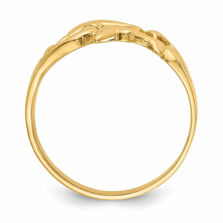 Lovely Rita's Ring 14k Gold Dolphins with Waves Ring
