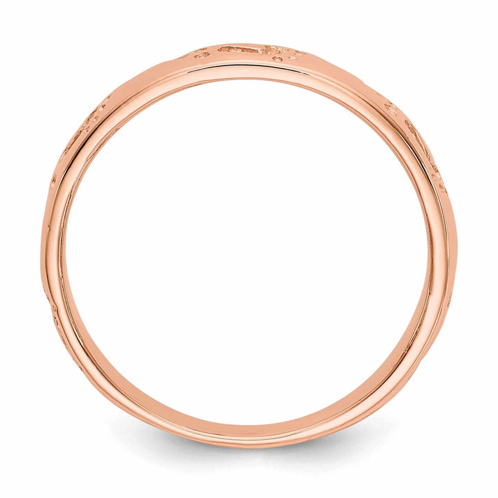 Lovely Rita's Ring 14k Rose Gold Timeless Creations Footprints Ring