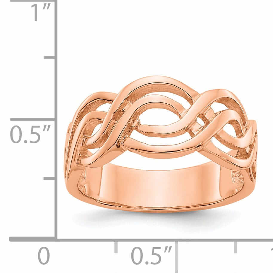 Lovely Rita's Ring 14k Rose Gold Timeless Creations Infinity Ring