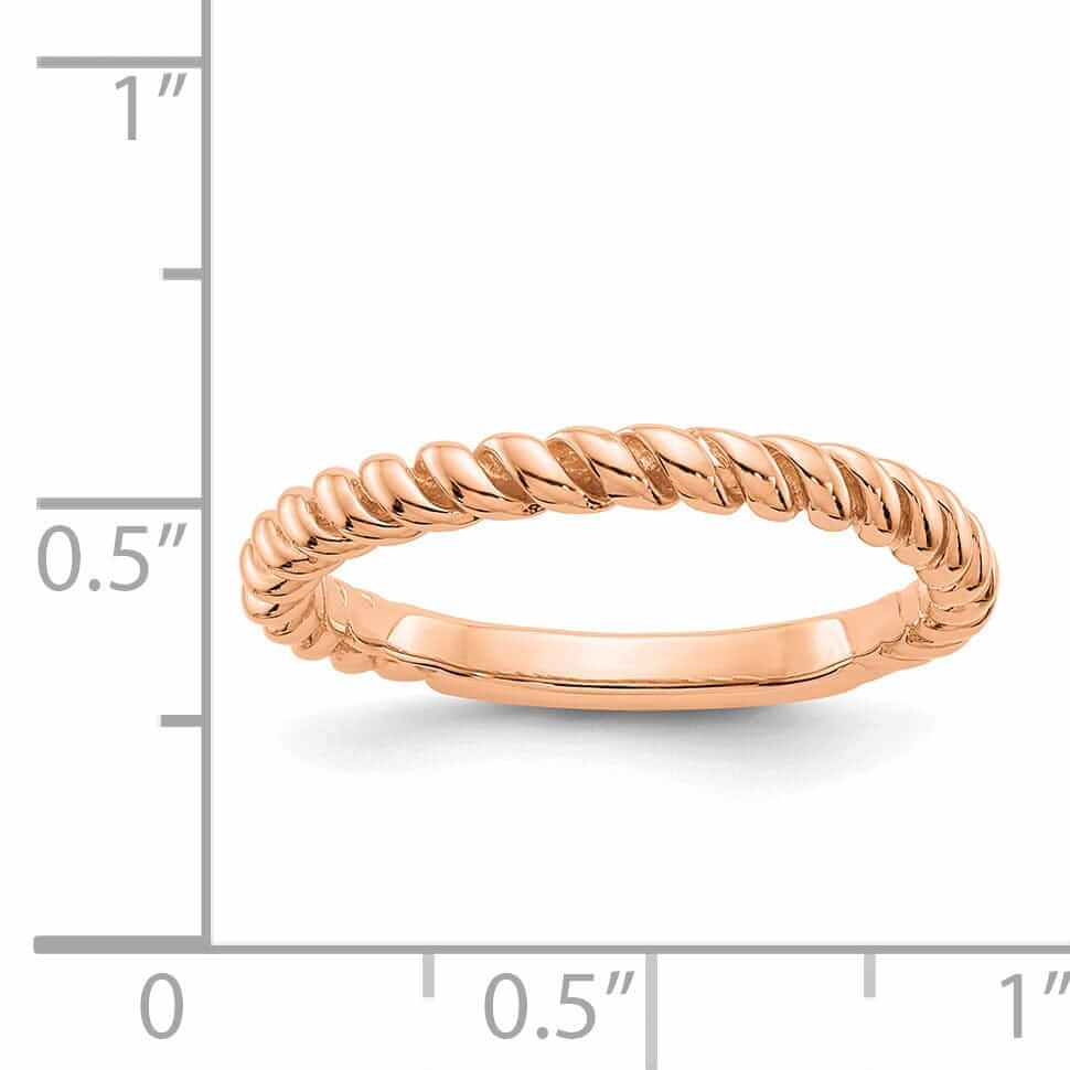 Lovely Rita's Ring 14k Rose Gold Timeless Creations Twisted Band