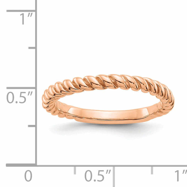 Lovely Rita's Ring 14k Rose Gold Timeless Creations Twisted Band