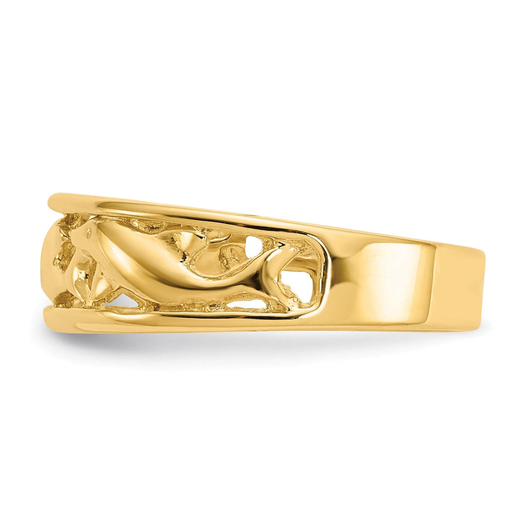 Lovely Rita's Ring 14k Triple Dolphin Band Ring
