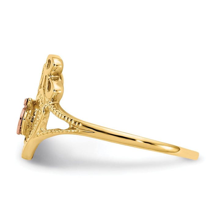 Lovely Rita's Ring 14k Two Tone Gold 'Amor 15' Heart Ring