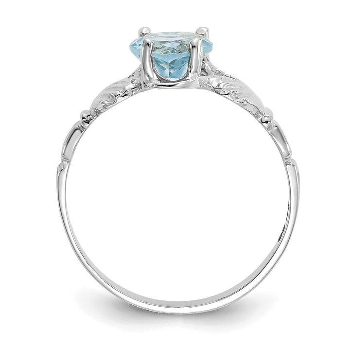 Lovely Rita's Ring 14k White Gold Birthstone Claddagh Ring