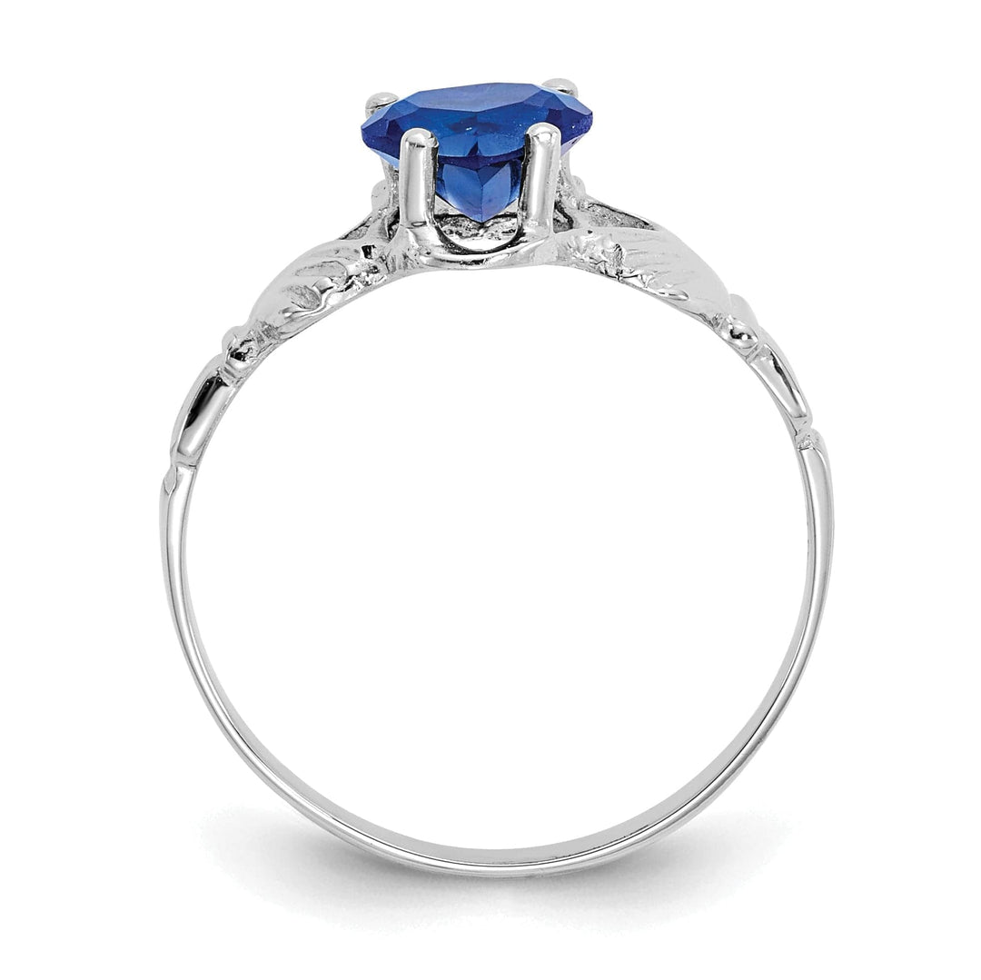 Lovely Rita's Ring 14k White Gold Birthstone Claddagh Ring