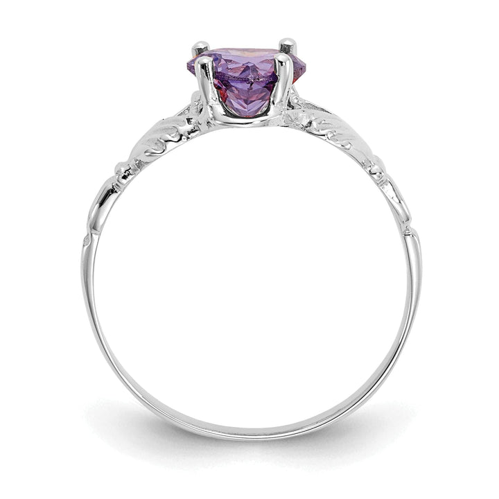 Lovely Rita's Ring 14k White Gold Birthstone Claddagh Ring