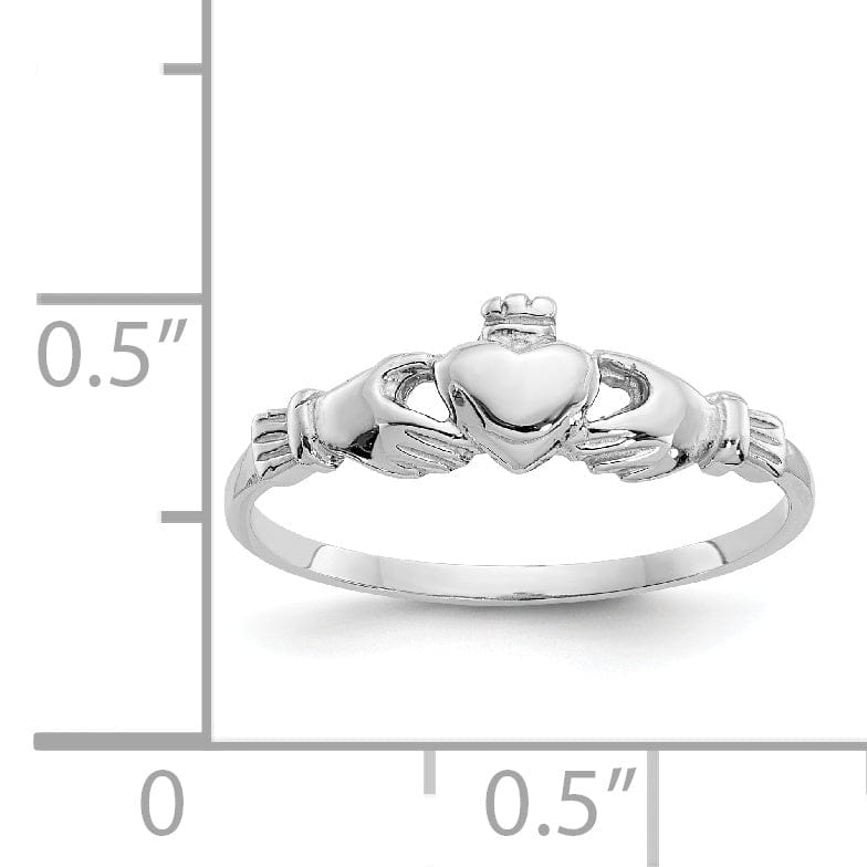 Lovely Rita's Ring 14k White Gold Childs Claddagh Ring