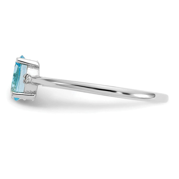 Lovely Rita's Ring 14k White Gold Diamond Blue Topaz Ring