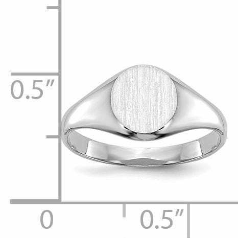 Lovely Rita's Ring 14k White Gold Engraveable Signet Children's Ring