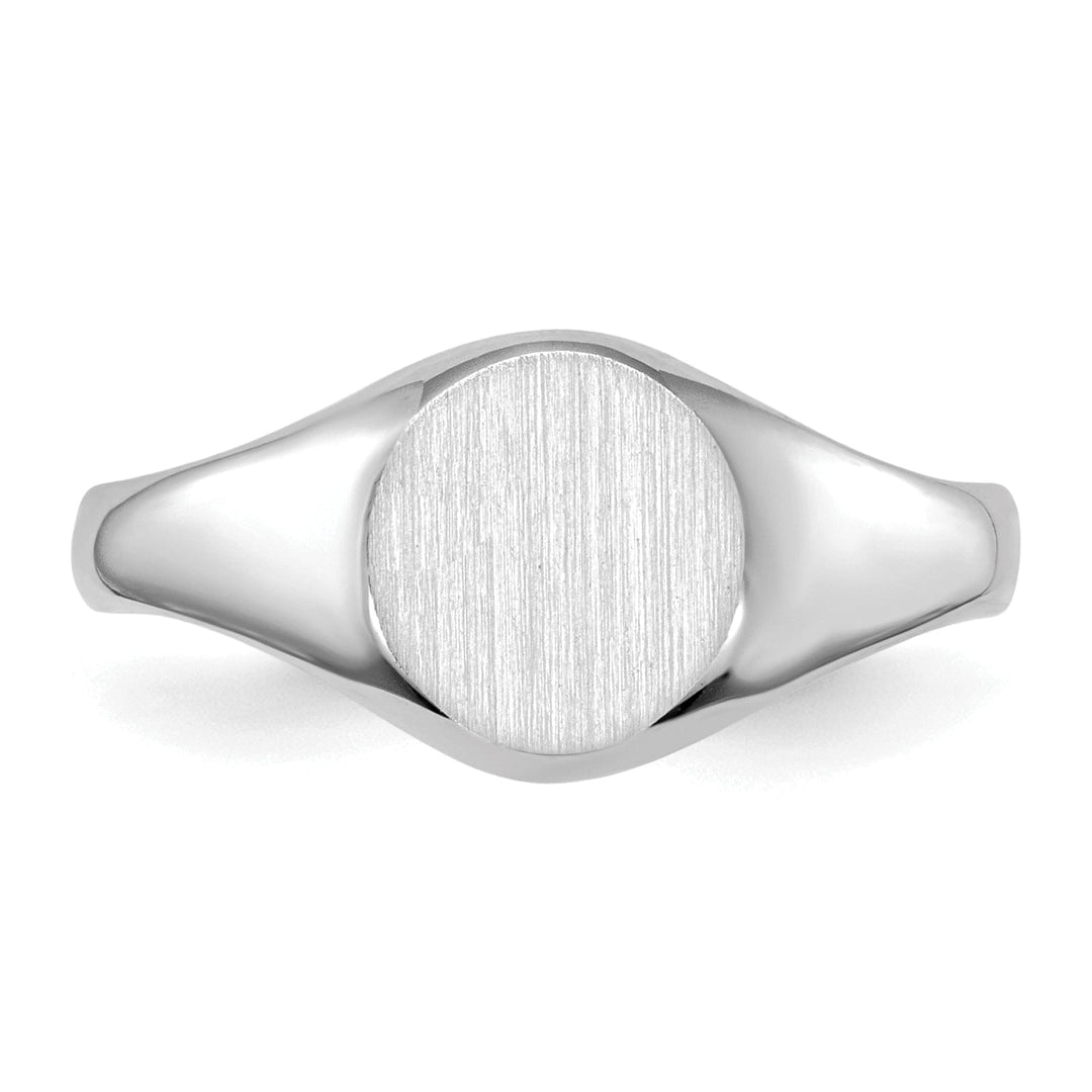 Lovely Rita's Ring 14k White Gold Engraveable Signet Children's Ring