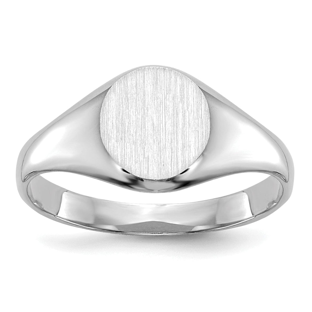 Lovely Rita's Ring 14k White Gold Engraveable Signet Children's Ring