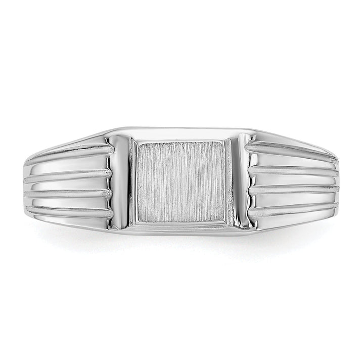 Lovely Rita's Ring 14k White Gold Engraveable Signet Children's Ring