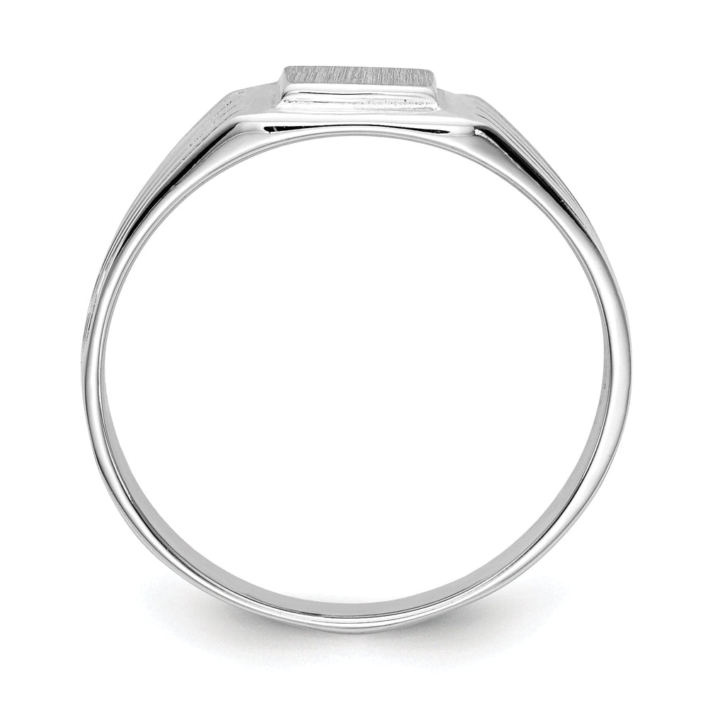 Lovely Rita's Ring 14k White Gold Engraveable Signet Children's Ring