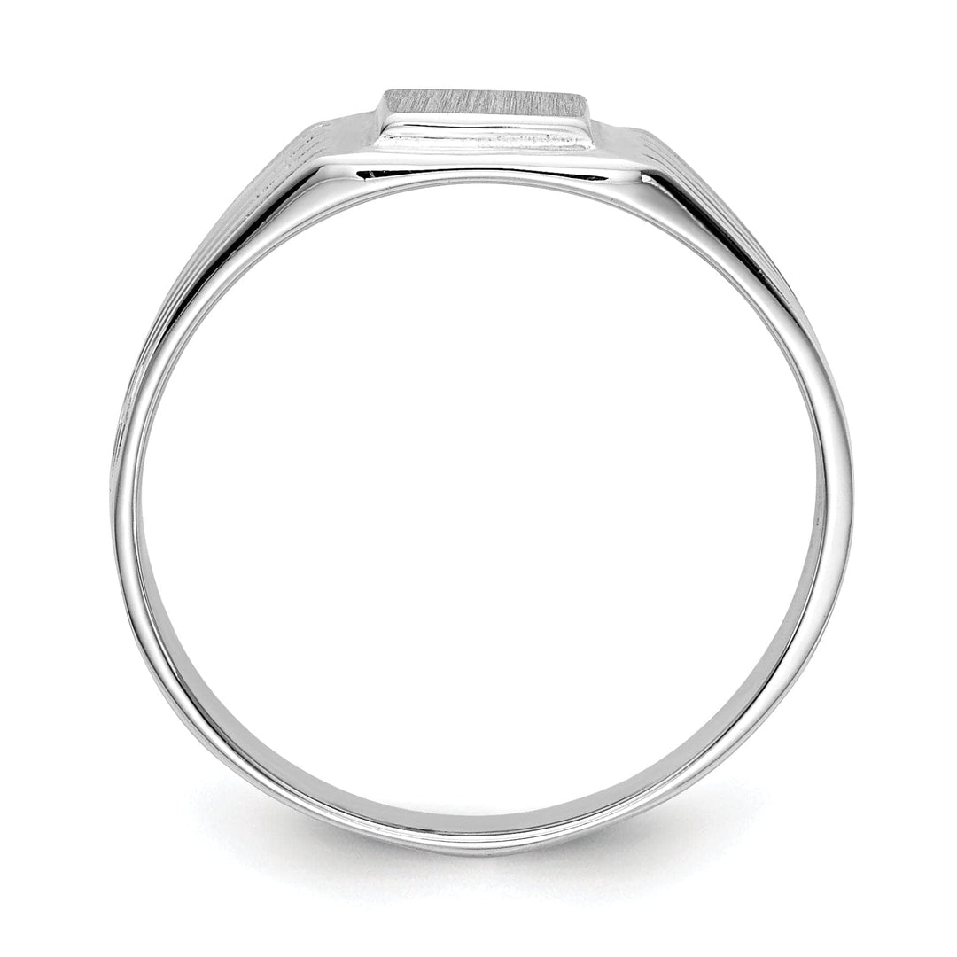 Lovely Rita's Ring 14k White Gold Engraveable Signet Children's Ring