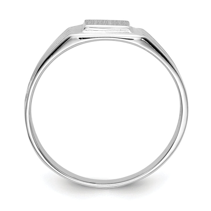Lovely Rita's Ring 14k White Gold Engraveable Signet Children's Ring
