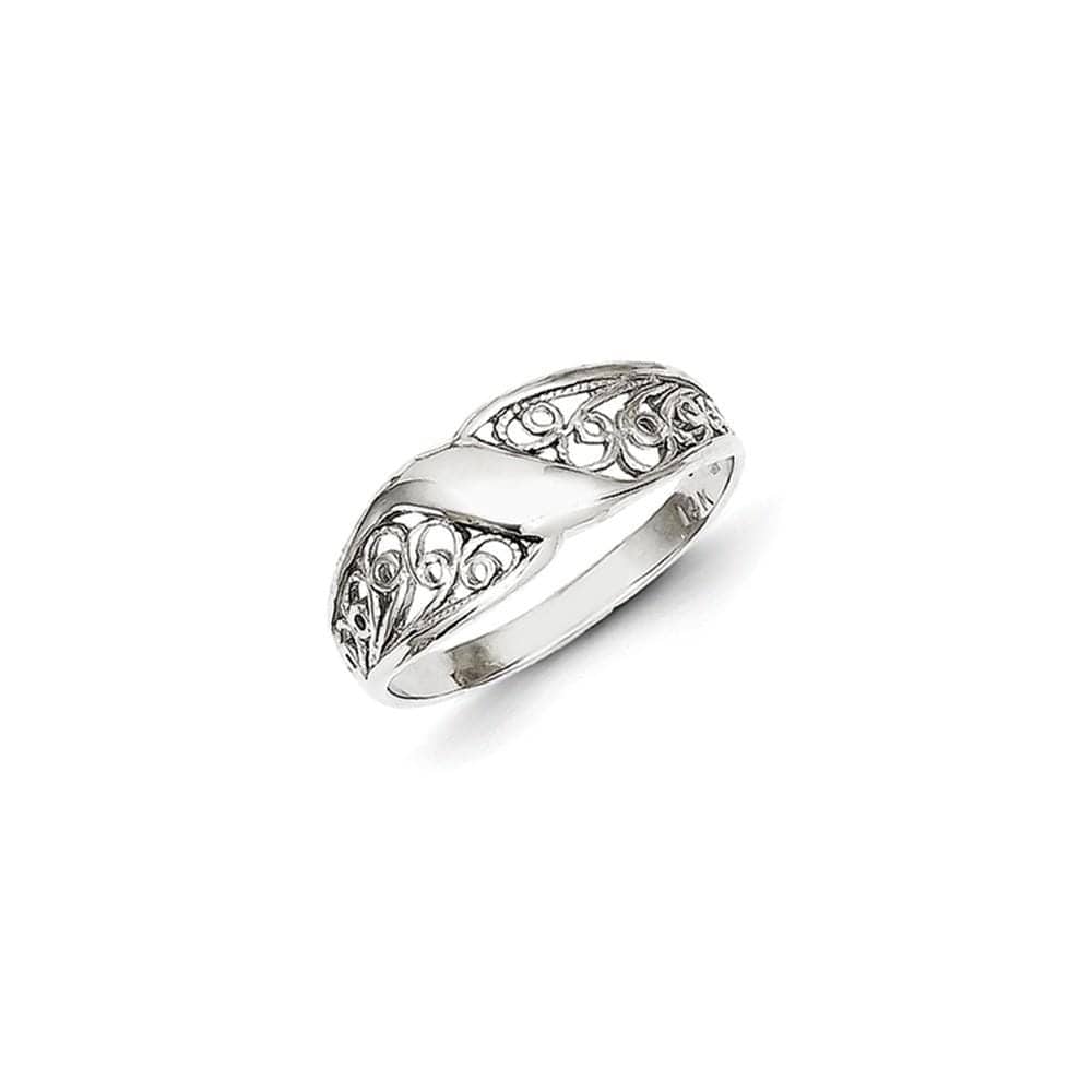Lovely Rita's Ring 14k White Gold Filigree Ring