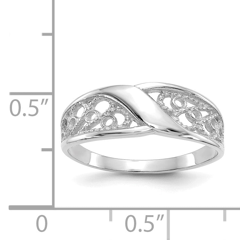Lovely Rita's Ring 14k White Gold Filigree Ring