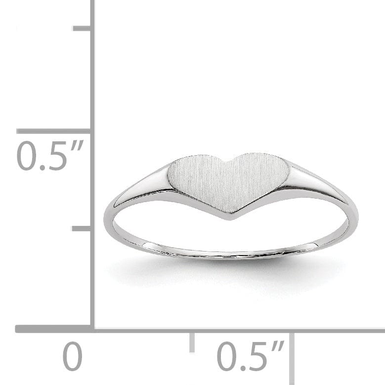 Lovely Rita's Ring 14k White Gold Heart Children's Ring
