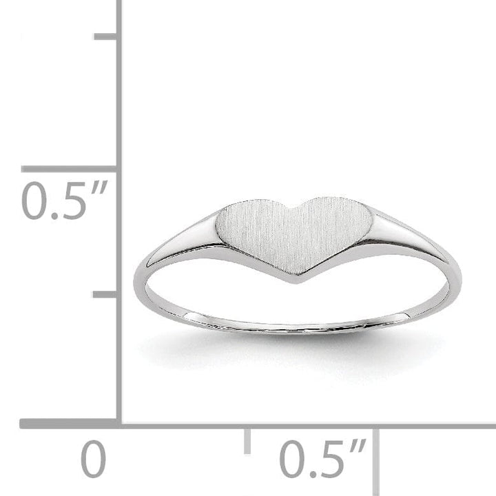 Lovely Rita's Ring 14k White Gold Heart Children's Ring