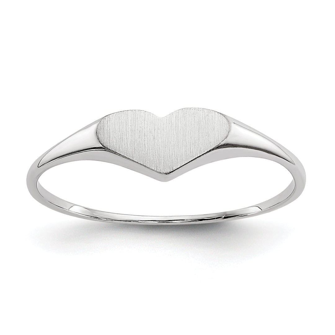 Lovely Rita's Ring 14k White Gold Heart Children's Ring