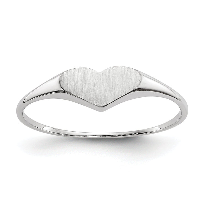 Lovely Rita's Ring 14k White Gold Heart Children's Ring