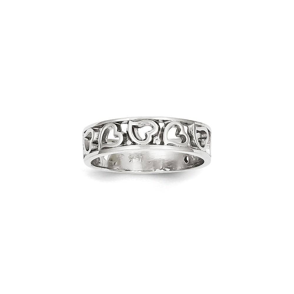Lovely Rita's Ring 14k White Gold Heart Ring