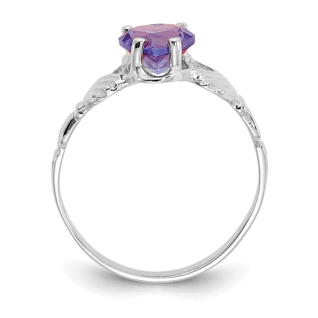 Lovely Rita's Ring 14k White Gold June Birthstone Claddagh Ring