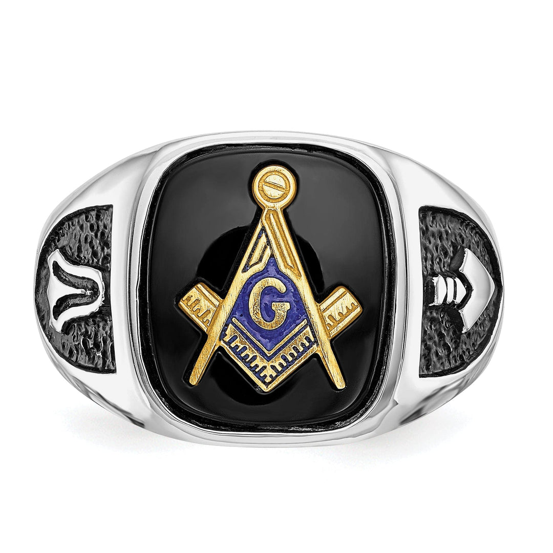 Lovely Rita's Ring 14k White Gold Men's Masonic Ring