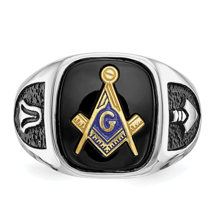 Lovely Rita's Ring 14k White Gold Men's Masonic Ring
