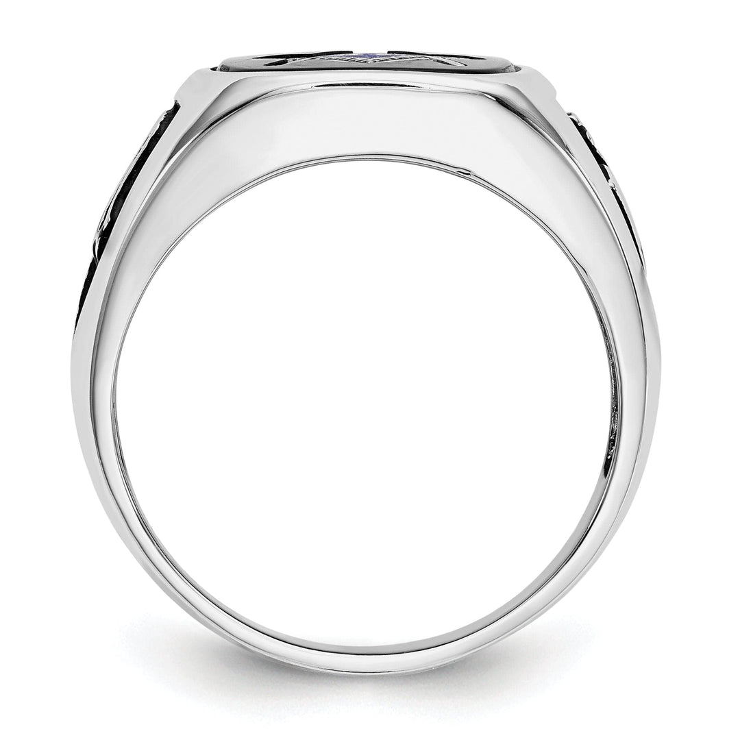 Lovely Rita's Ring 14k White Gold Men's Masonic Ring