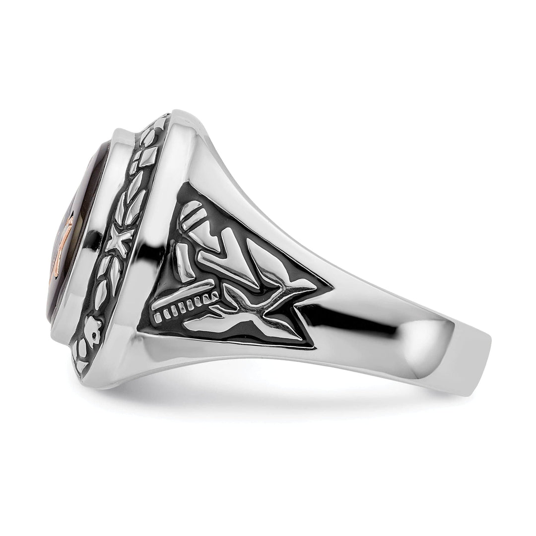 Lovely Rita's Ring 14k White Gold Men's Masonic Ring