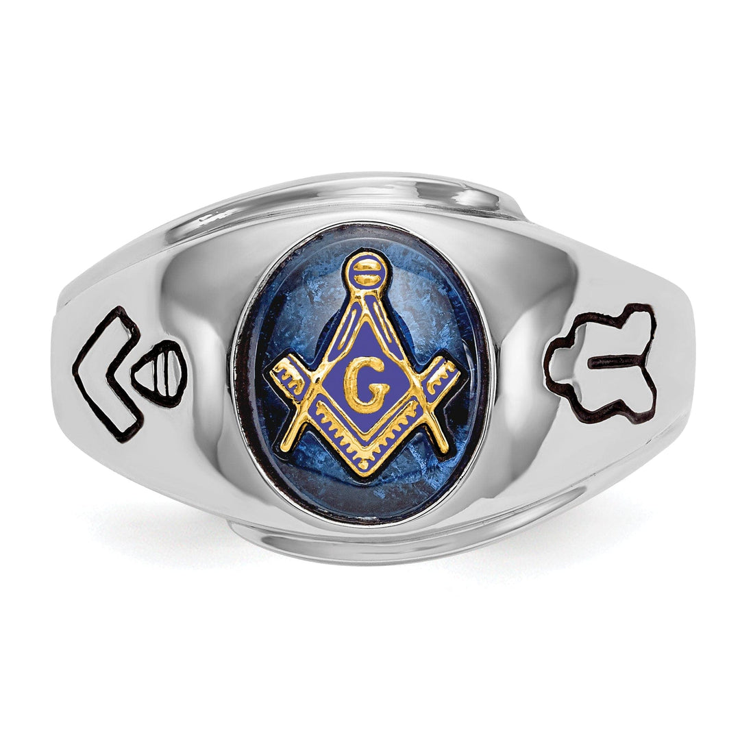 Lovely Rita's Ring 14k White Gold Men's Masonic Ring