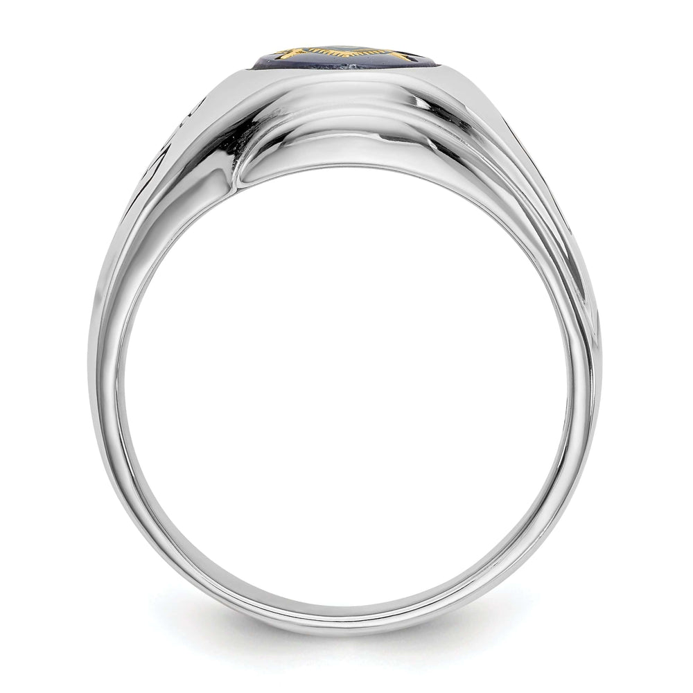 Lovely Rita's Ring 14k White Gold Men's Masonic Ring