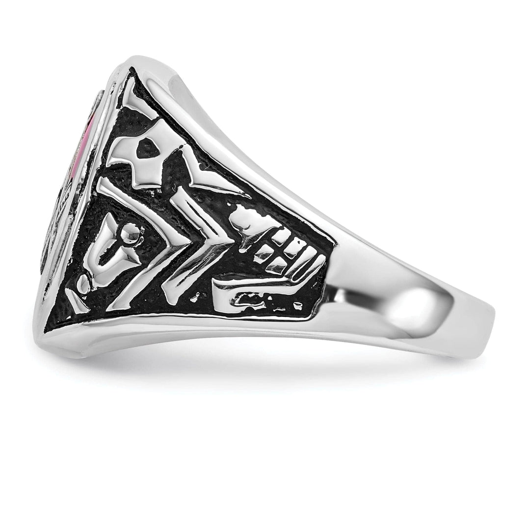 Lovely Rita's Ring 14k White Gold Men's Masonic Ring