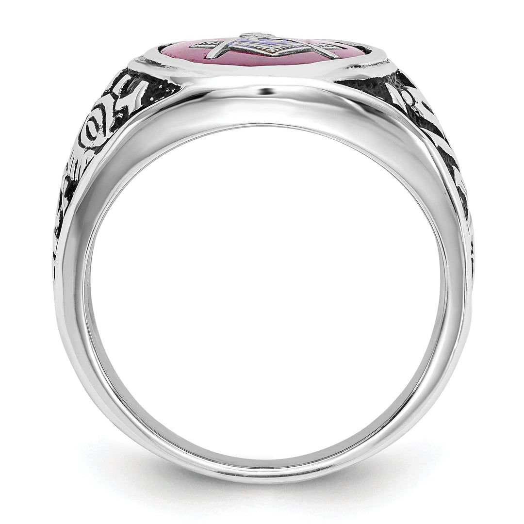 Lovely Rita's Ring 14k White Gold Men's Masonic Ring