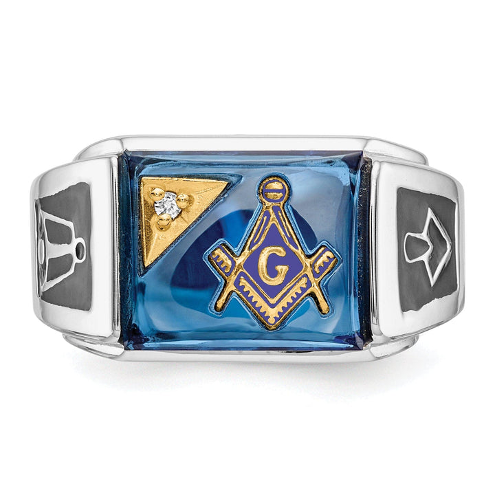 Lovely Rita's Ring 14k White Gold Men's Masonic Ring