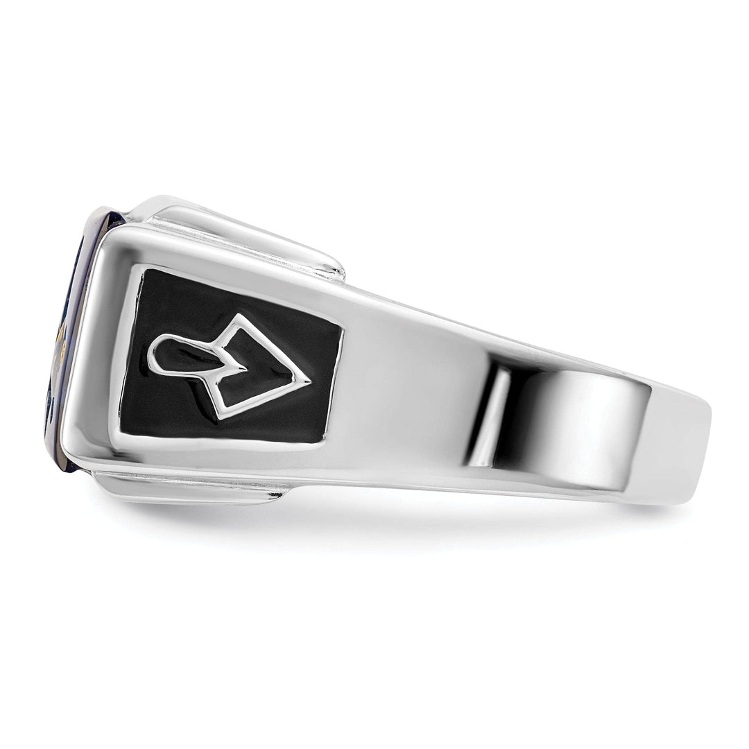 Lovely Rita's Ring 14k White Gold Men's Masonic Ring