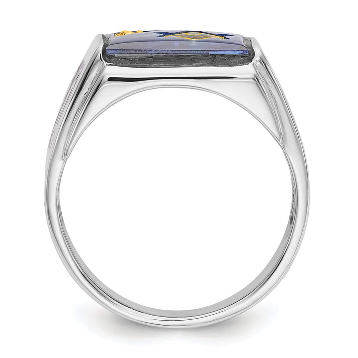 Lovely Rita's Ring 14k White Gold Men's Masonic Ring
