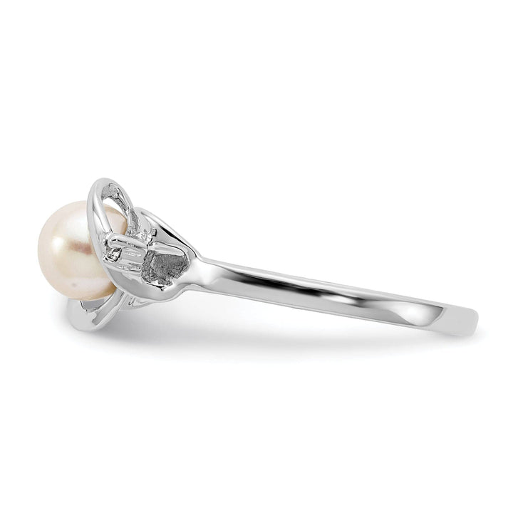 Lovely Rita's Ring 14k White Gold Pearl Diamond Ring