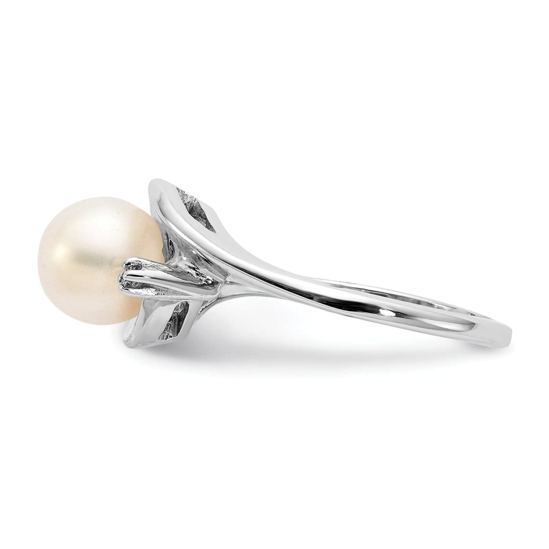 Lovely Rita's Ring 14k White Gold Pearl Diamond Ring