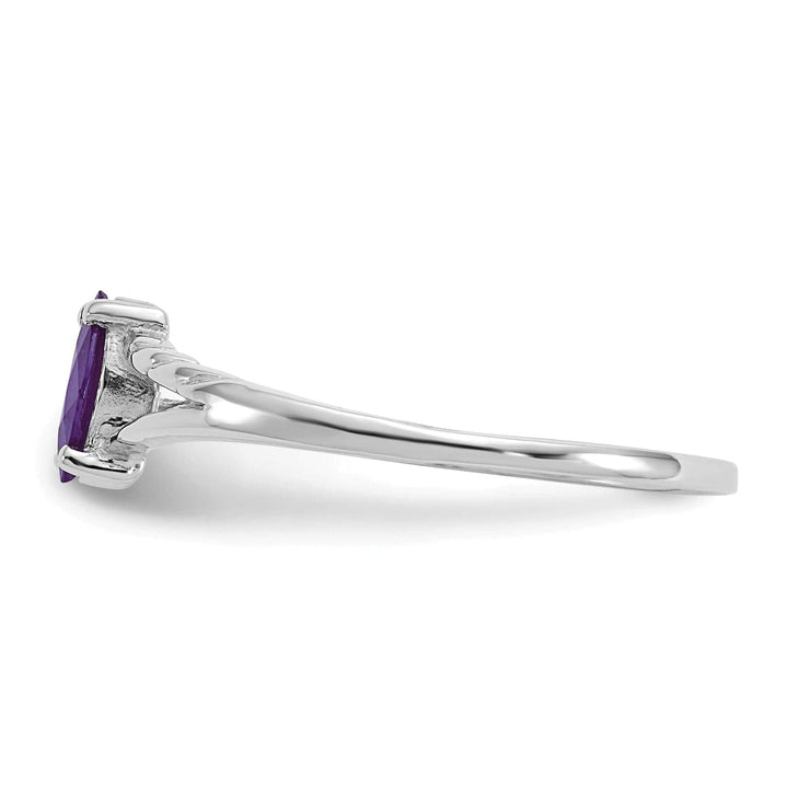 Lovely Rita's Ring 14k White Gold Polished Amethyst Birthstone Ring