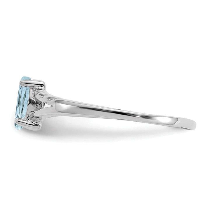 Lovely Rita's Ring 14k White Gold Polished Aquamarine Birthstone Ring