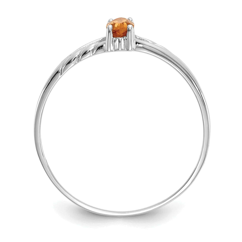 Lovely Rita's Ring 14k White Gold Polished Citrine Birthstone Ring