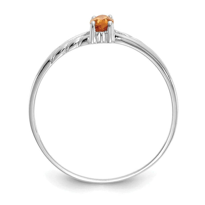 Lovely Rita's Ring 14k White Gold Polished Citrine Birthstone Ring