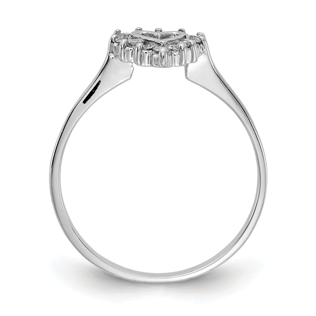 Lovely Rita's Ring 14k White Gold Polished Diamond Heart Ring